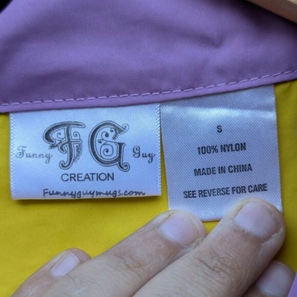 FG Creations Retro 80s Windbreaker Ski Jacket Barbie Bright Kidcore Waterproof S - Picture 2 of 5